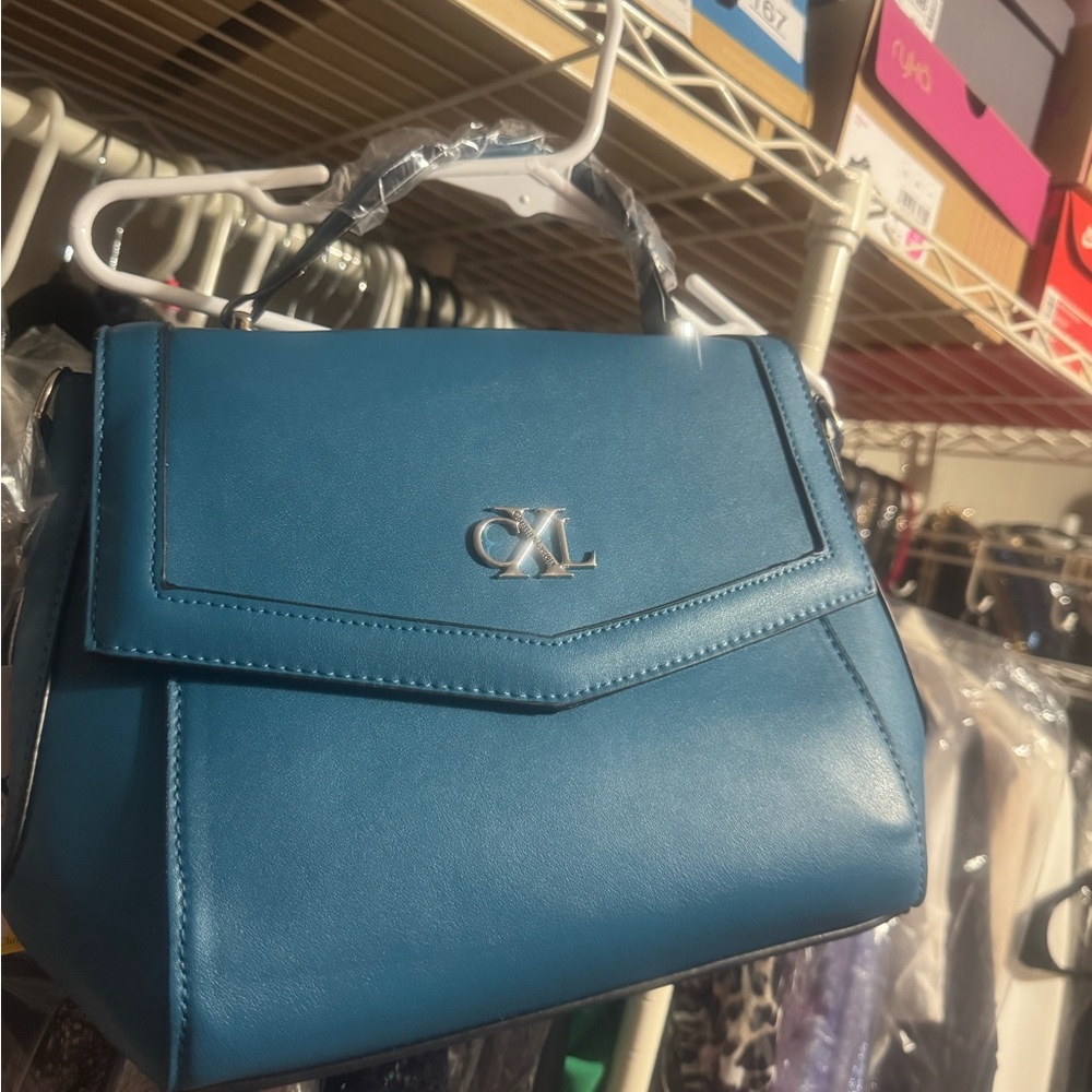 Christian Lacroix Teal Satchel Bag
